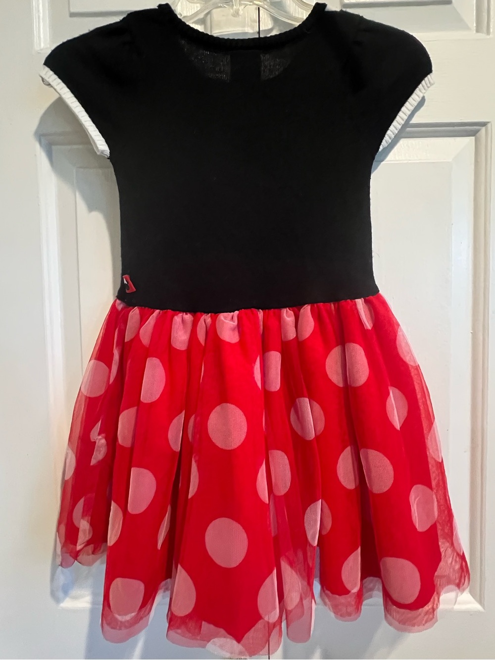 Minnie Mouse 🖤❤️ Style Costume Dress - Sweater Top & 3 tier Red Skirt - Picture 6 of 7